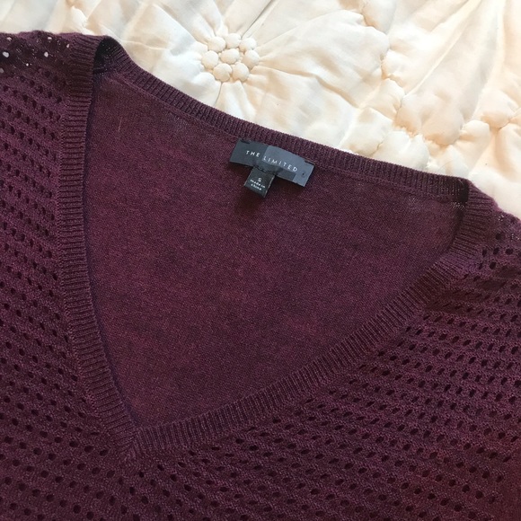 The Limited Wine-colored Sweater - Picture 2 of 2